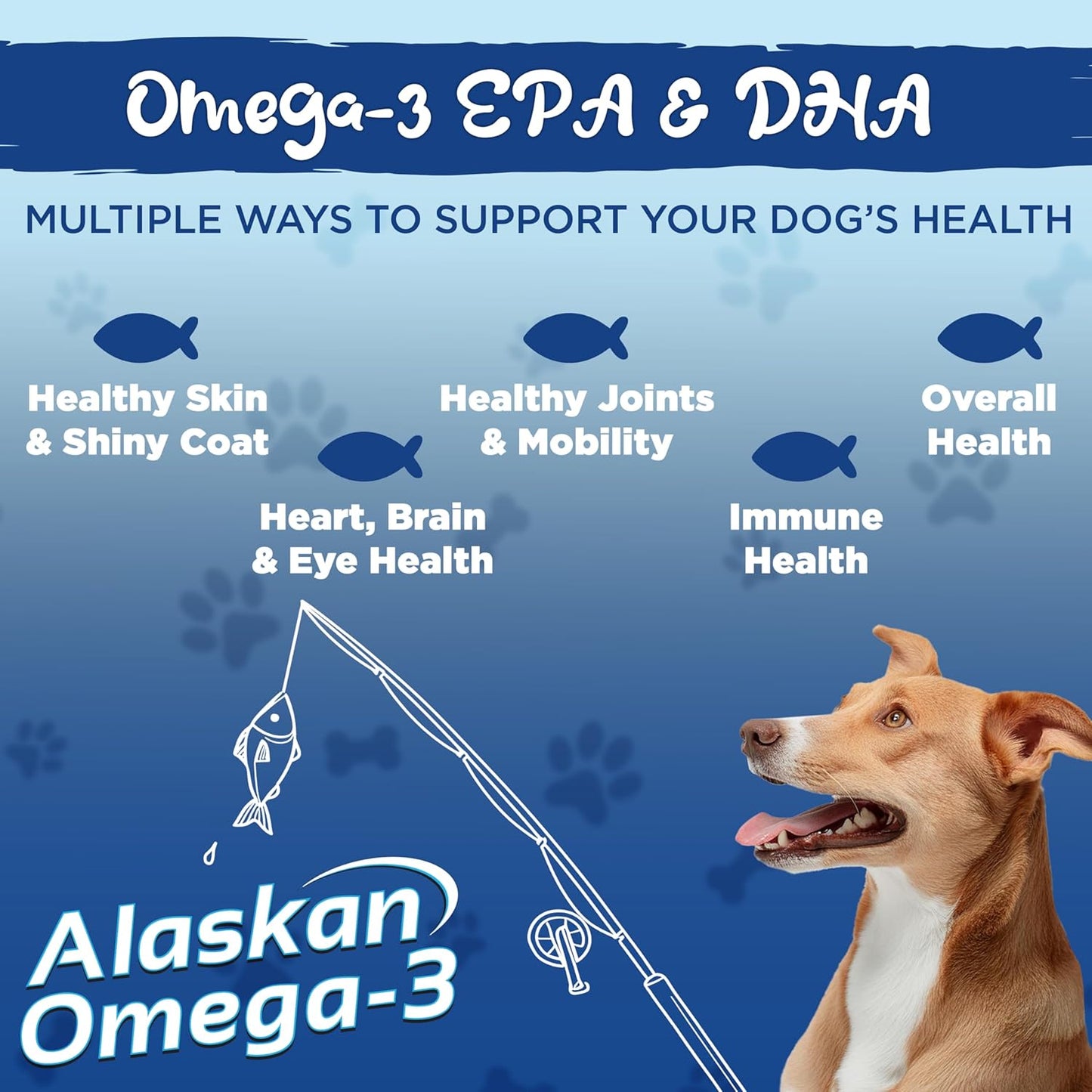 Hickory Flavored Alaskan Omega-3 Soft Chews for Dogs - 30 Wild Alaskan Fish Oil Treats by Vital Planet
