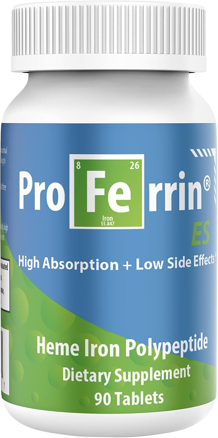 High Absorbing Heme Iron Polypeptide Tablets - 90 Count, 10.5mg, Made in USA, Easy on Stomach, Coffee & Calcium Resistant