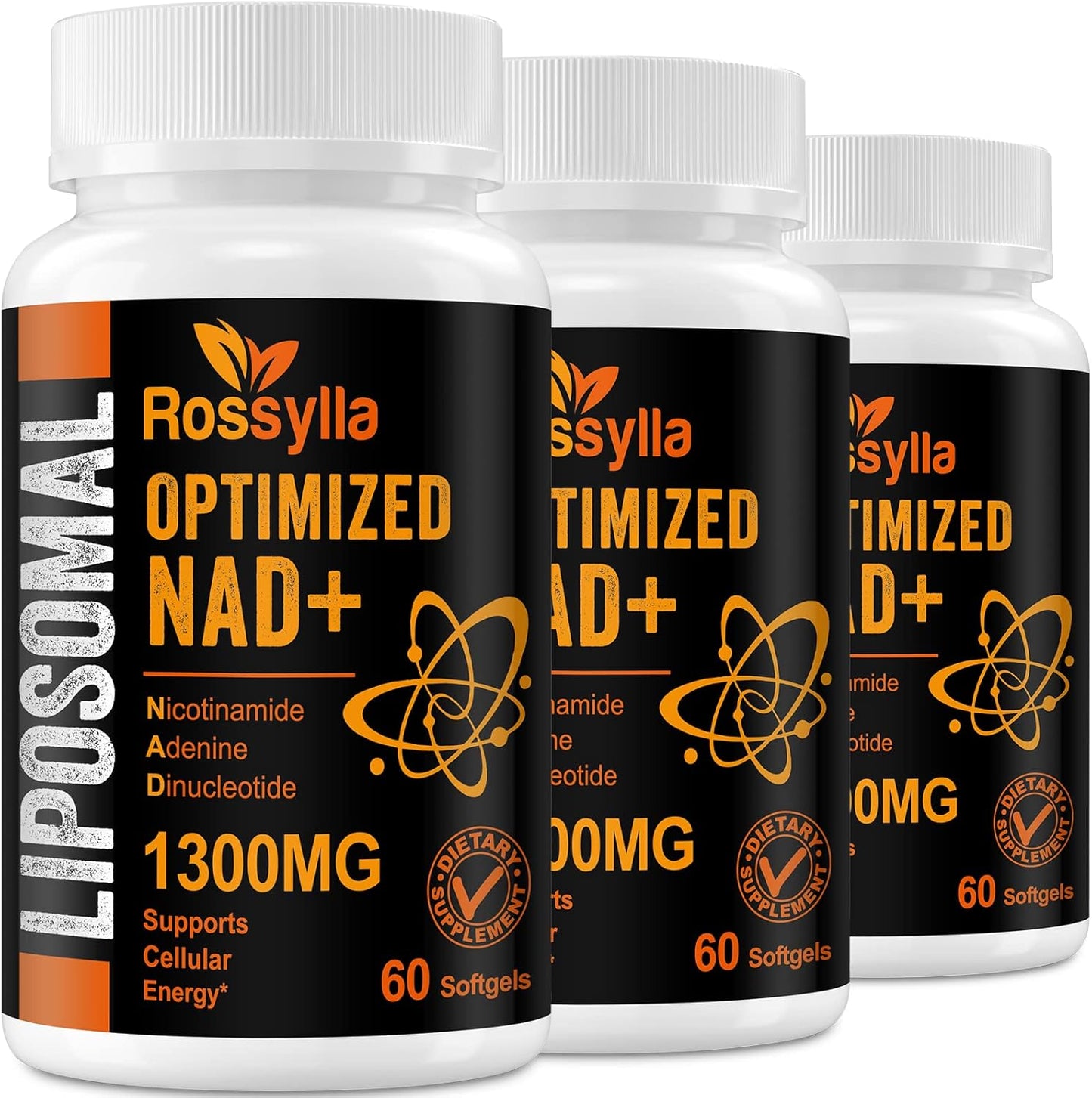 High Absorption 1300 MG Liposomal NAD+ Supplement for Aging Defense & Cellular Energy - Pure NAD+ Booster - 180 Count