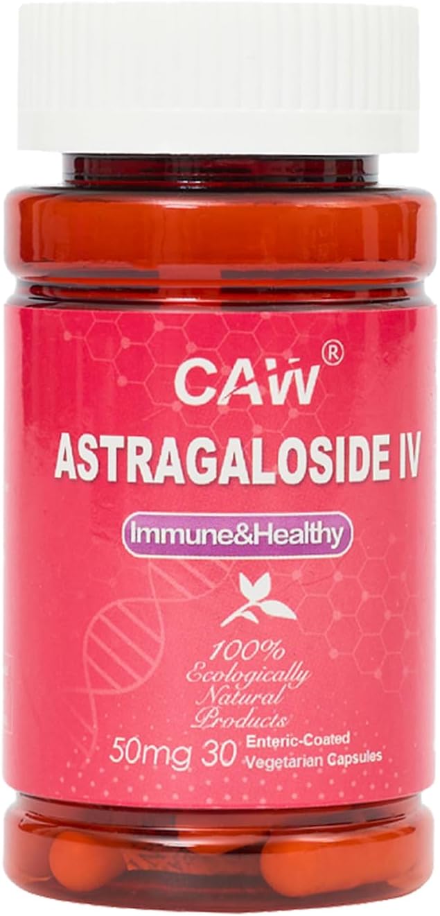 High Absorption Astragaloside IV Capsules for Immune Support & Anti-Aging - 50mg, 30 Enteric-Coated Capsules
