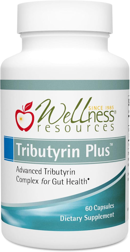 High Absorption ButyraGen Tributyrin Complex Postbiotic Supplement for Gut Health - Wellness Resources Tributyrin Plus, 60 Veggie Capsules