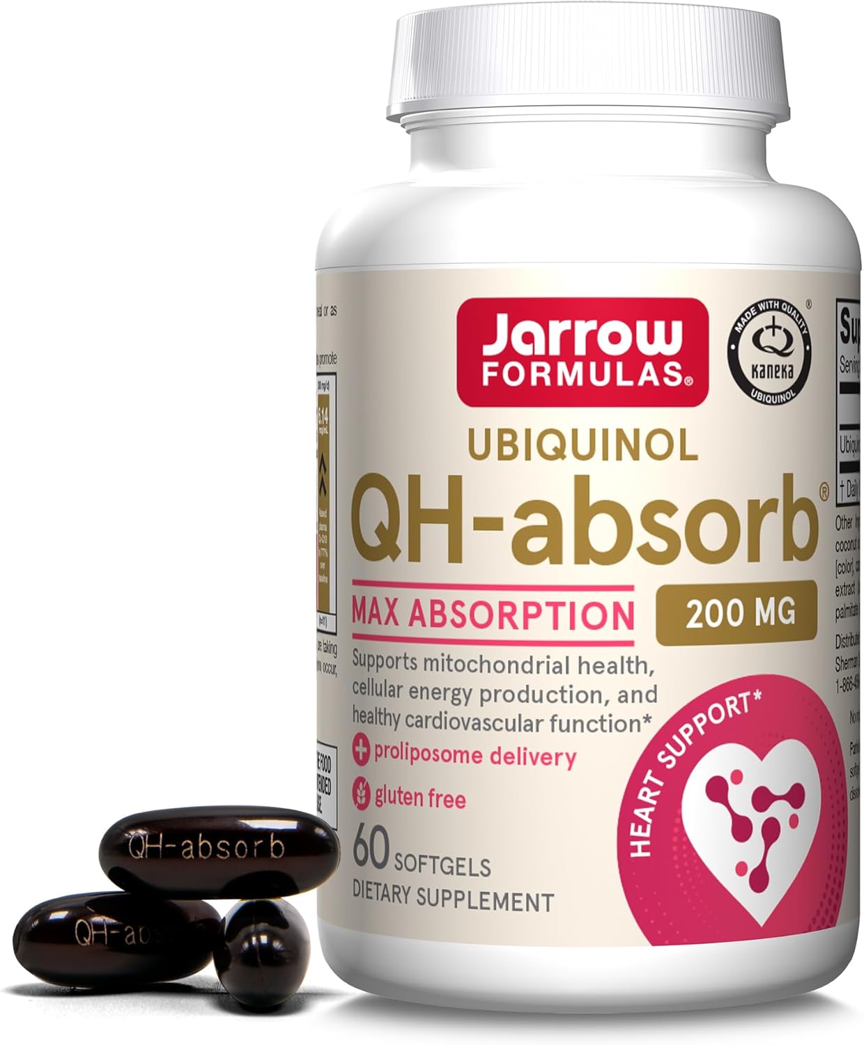 High Absorption Co-Q10 & NAC Supplement for Immune, Respiratory, and Liver Health - Jarrow Formulas QH-Absorb 200mg & Life Extension N-Acetyl-L-Cysteine (NAC) 600mg