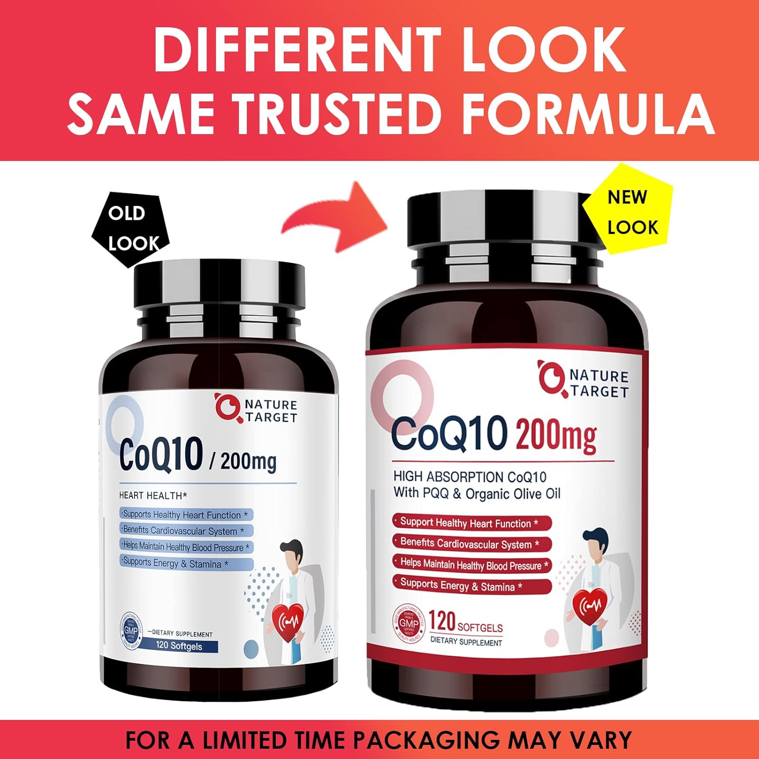 High Absorption CoQ10-200mg Softgels with PQQ and Organic Olive Oil for Heart Health, Immune Support, and Energy Production - Antioxidant Supplement, 120 Servings