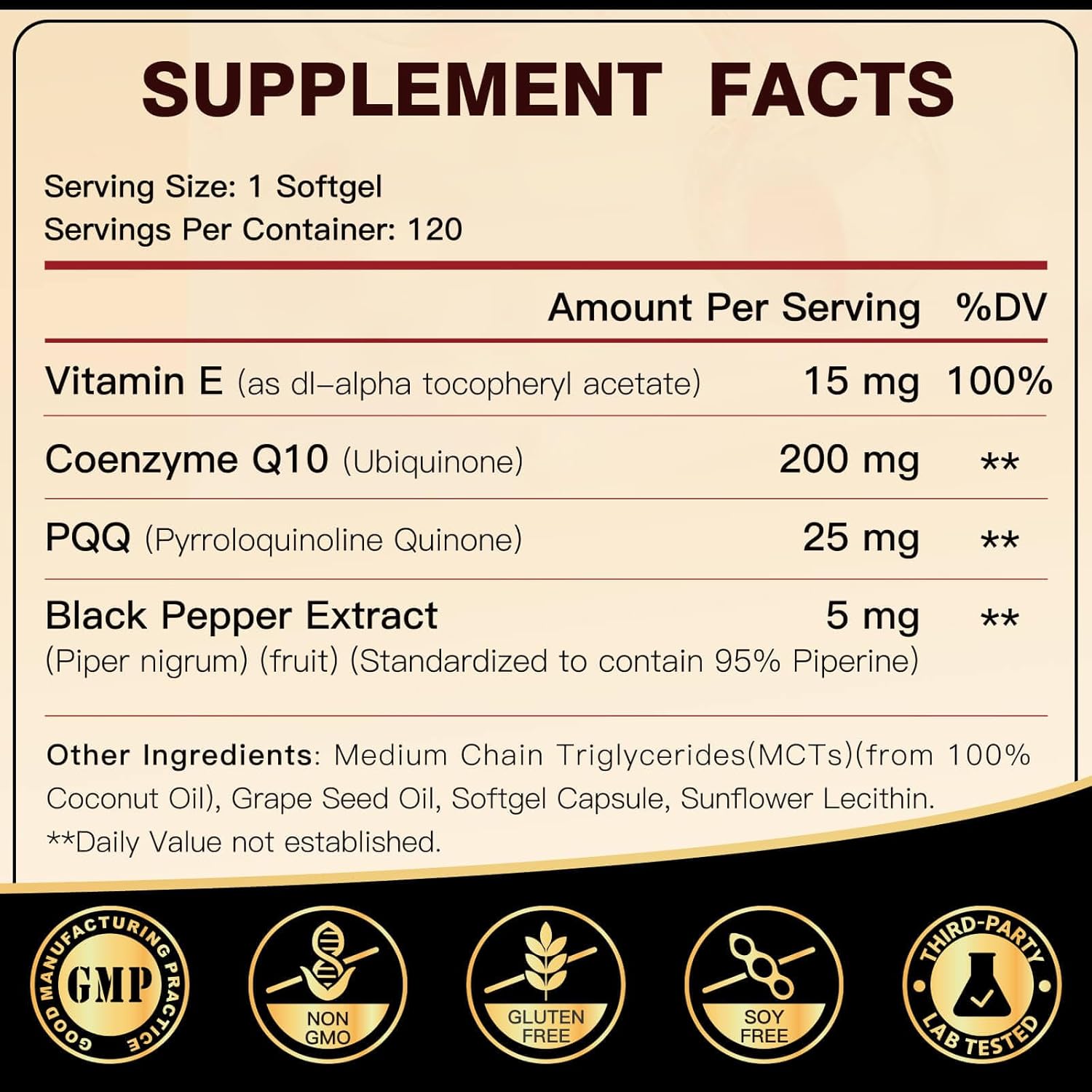 High Absorption CoQ10 200mg Supplement for Heart Health & Energy, Softgels with Vitamin E, PQQ, and Black Pepper Extract - 120 Servings by DRFOSTER