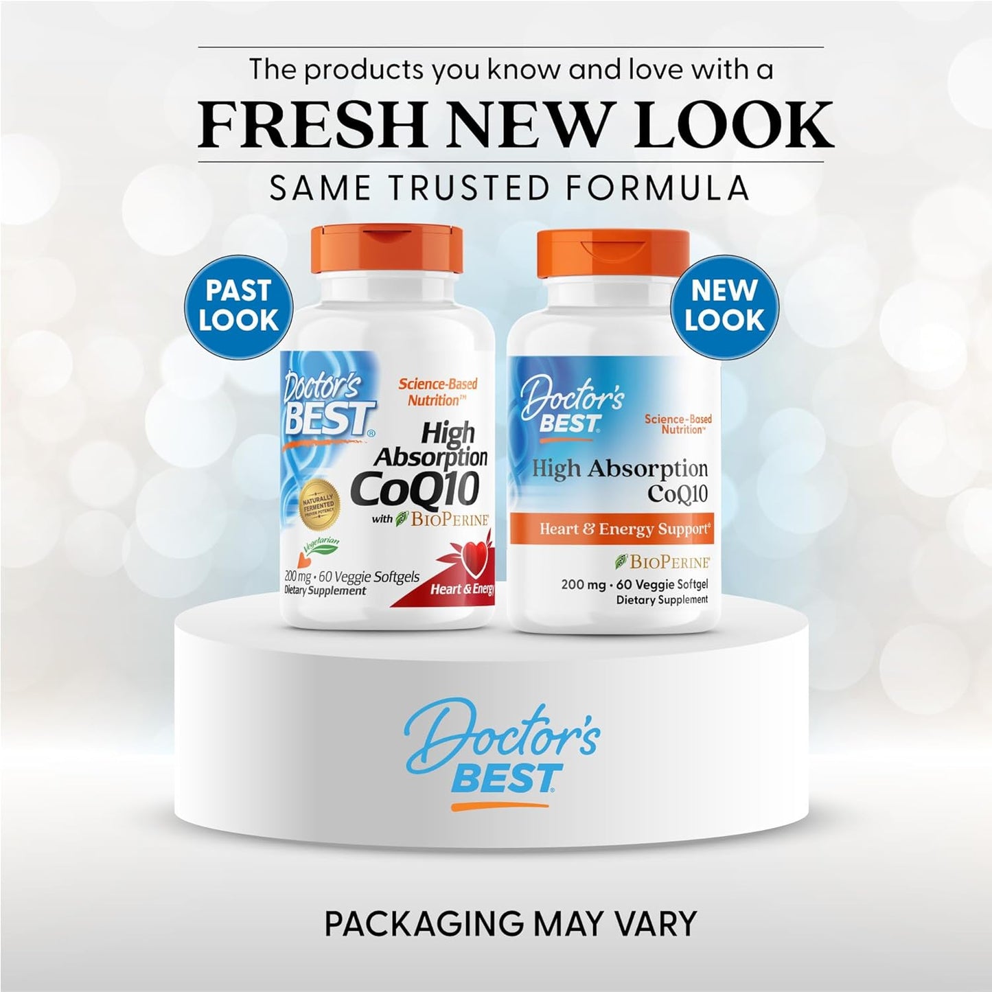 High Absorption COQ10 for Heart & Energy Support - 60 Vegetarian Softgels, USP Verified, Non-GMO & Gluten Free