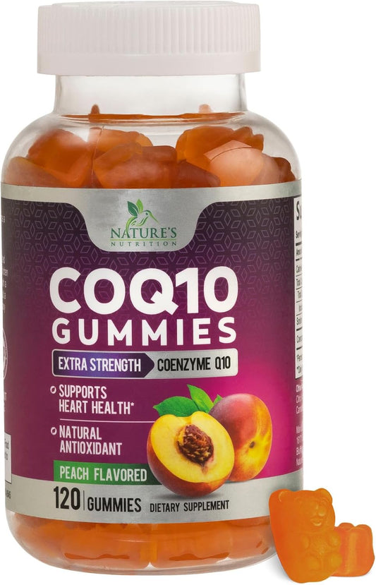 High Absorption CoQ10 Gummies - 100mg Coenzyme Q10 Supplement for Heart Health & Energy, 120 Count