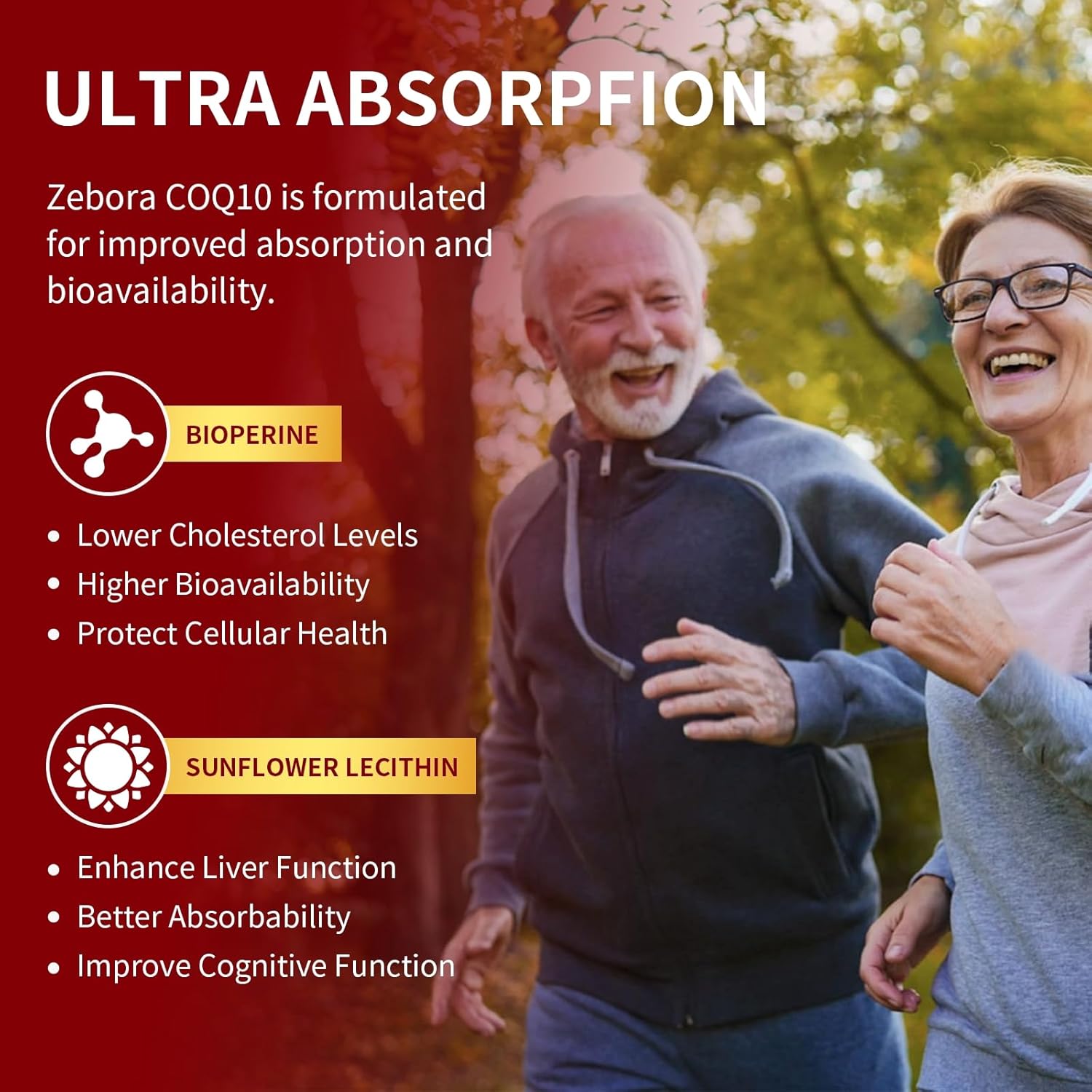 High Absorption CoQ10 Supplements with PQQ, Omega-3, and BioPerine - 600mg Softgels for Heart Health and Energy - Antioxidant Ubiquinone - ZEBORA 120 Softgels