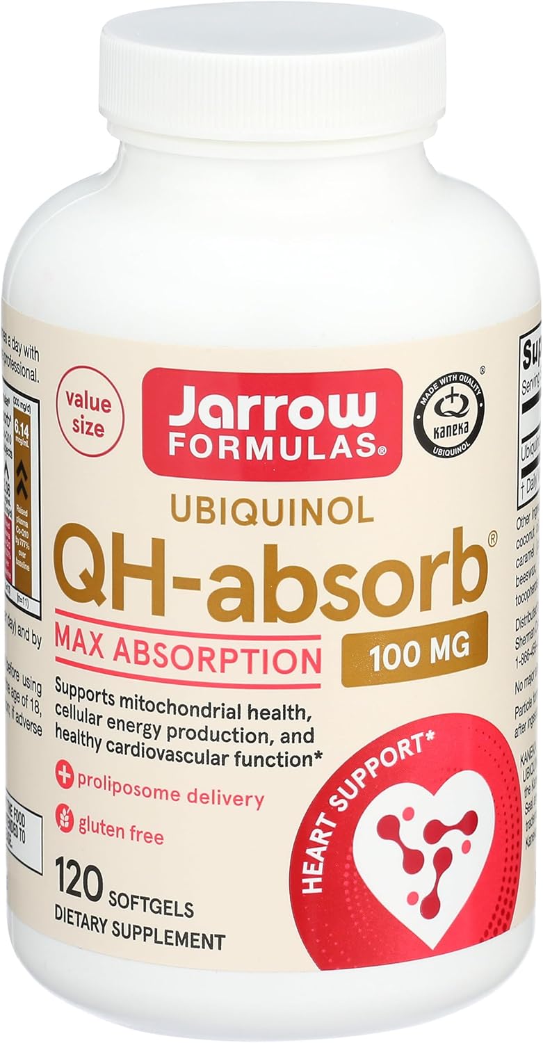 High Absorption CoQ10 Ubiquinol & NAC Supplement for Immune, Respiratory, and Liver Health - 100mg Jarrow Formulas QH-Absorb & Life Extension N-Acetyl-L-Cysteine