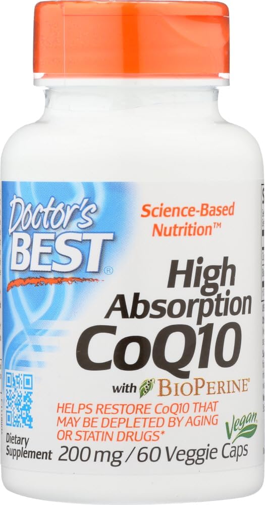 High Absorption CoQ10 Vegetable Capsules 200mg - 60 Count by Doctor's Best