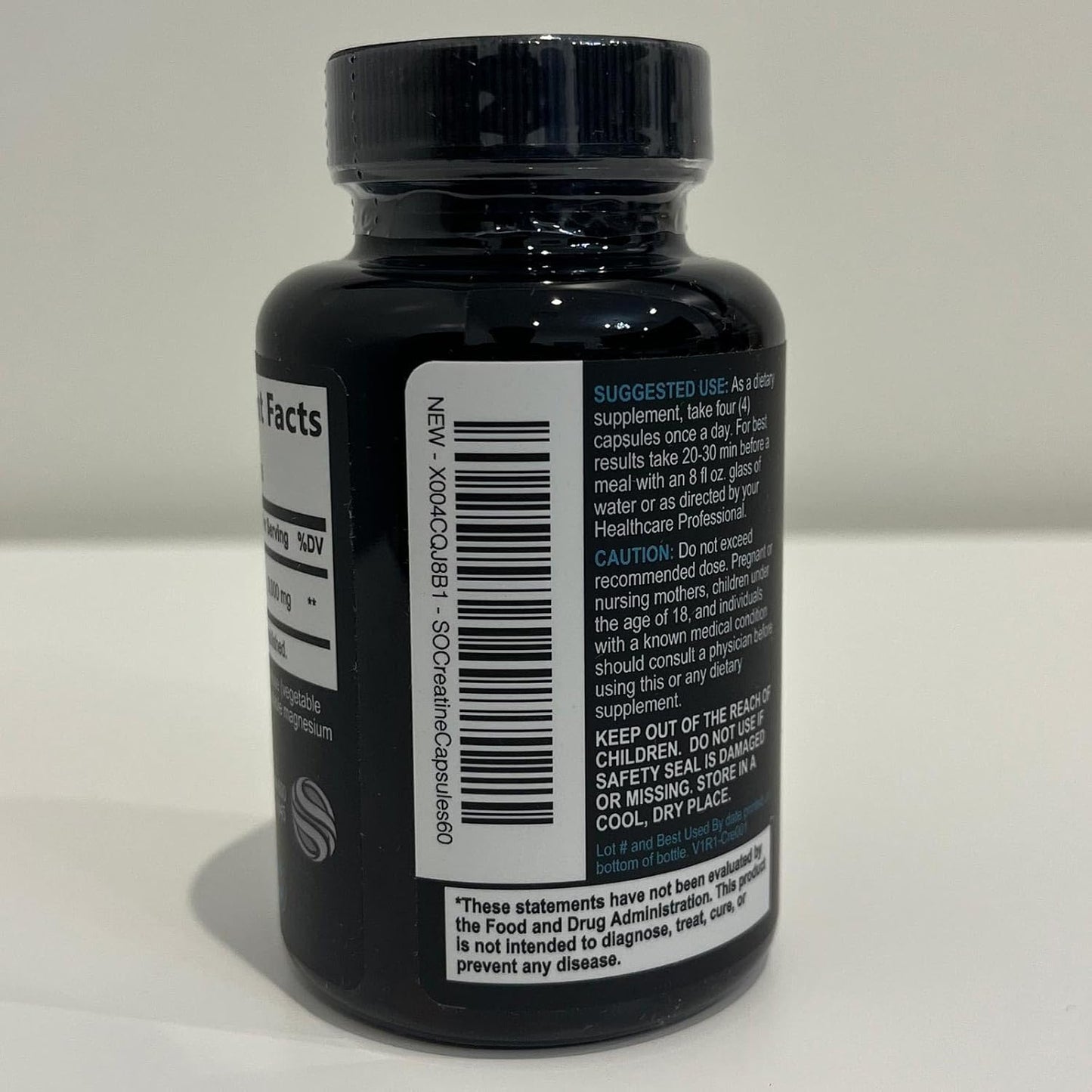 High Absorption Creatine Monohydrate Capsules for Strength & Muscle Growth - Gluten Free Supplement for Workout Performance - 60 Capsules