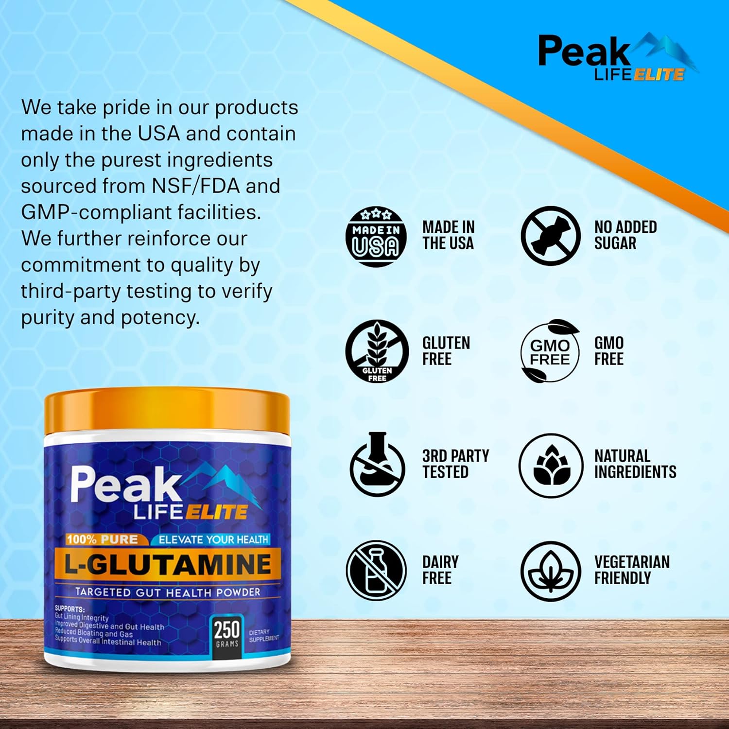 High Absorption L-Glutamine Powder - 500mg for Muscle Recovery, Gut Health, Immune Support - Unflavored, No Sugar, Non-GMO - Gluten-Free Supplement