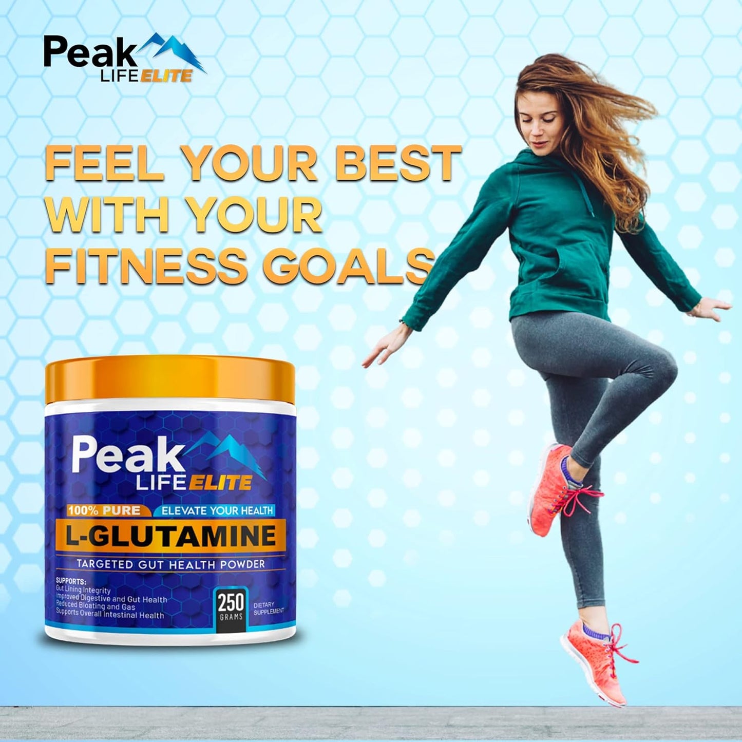 High Absorption L-Glutamine Powder - 500mg for Muscle Recovery, Gut Health, Immune Support - Unflavored, No Sugar, Non-GMO - Gluten-Free Supplement