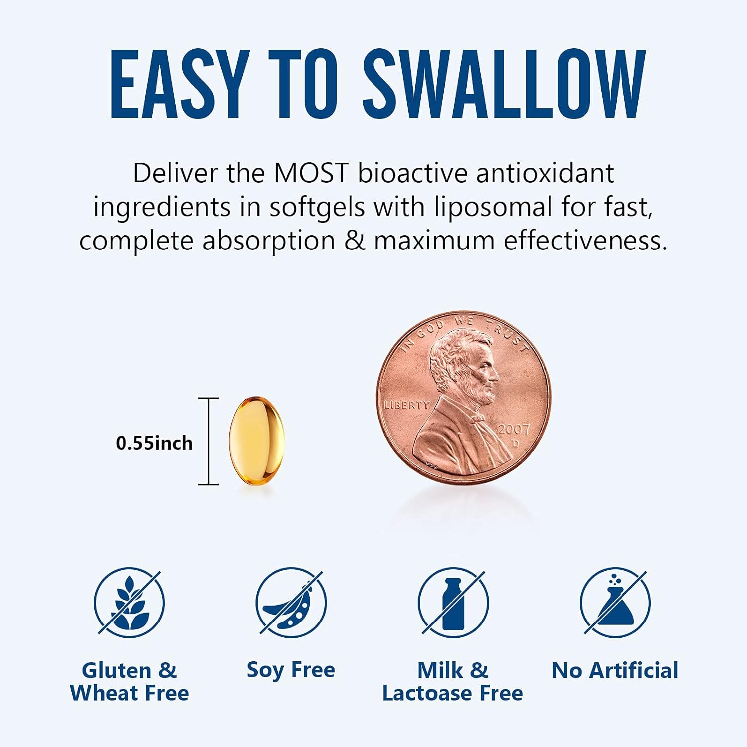 High Absorption Liposomal CoQ10 600mg Softgels with Ubiquinol, Vitamin E, Omega 3 6 9, and Mixed Tocopherols - Powerful Antioxidant Supplement - 120 Count