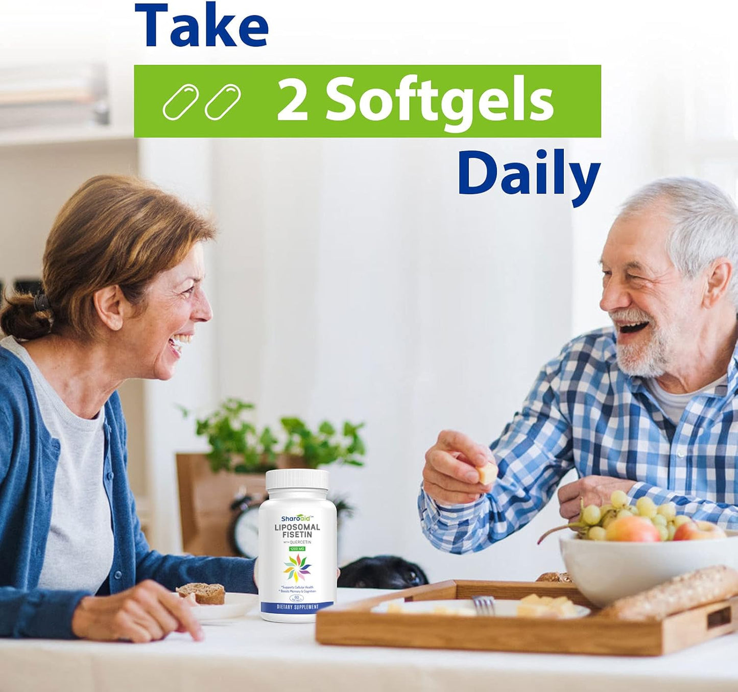 High Absorption Liposomal Fisetin & Quercetin Supplements 1200mg, 240 Softgels - Antioxidants for Women & Men, Non-GMO & Gluten-Free