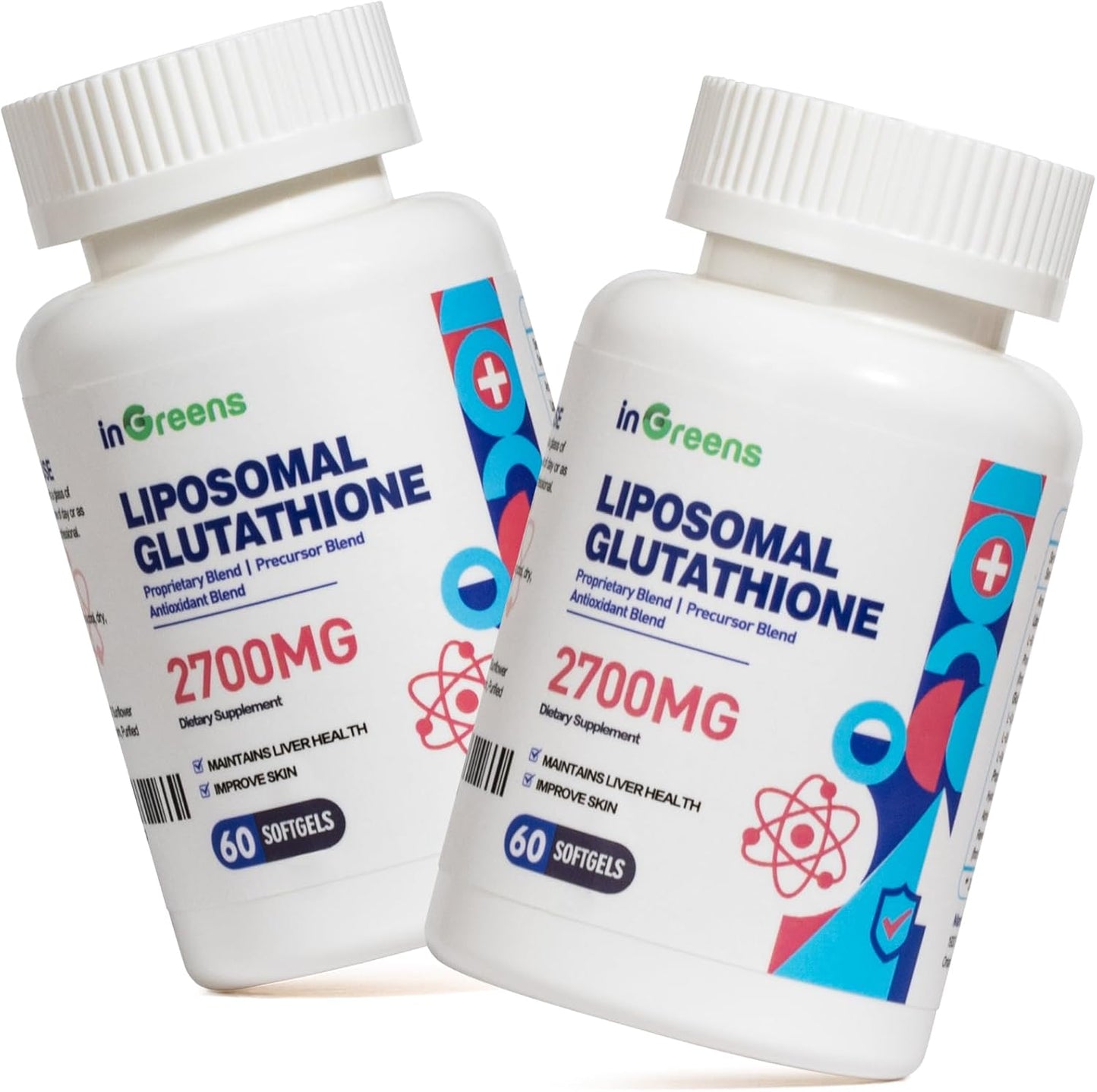 High Absorption Liposomal Glutathione Supplement with Hyaluronic Acid and Resveratrol - 120 Softgels for Healthy Aging