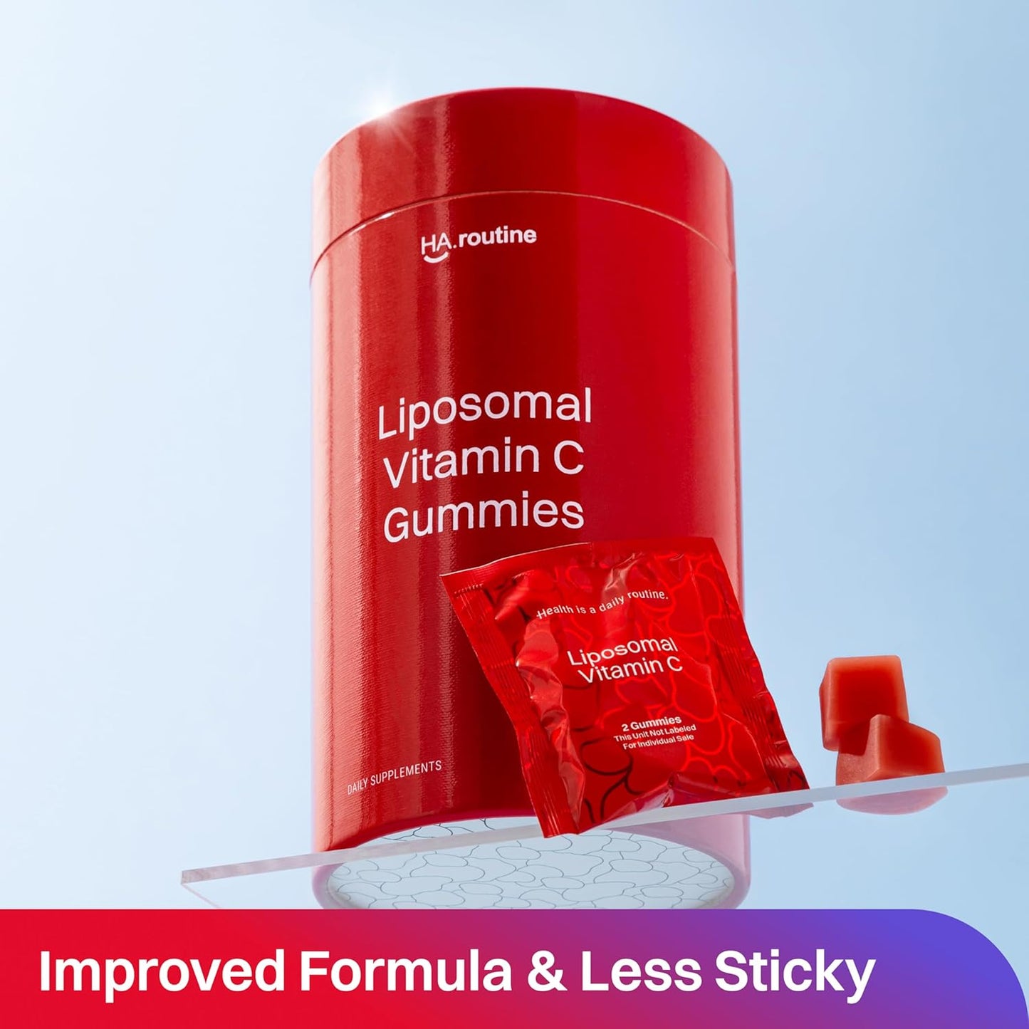 High Absorption Liposomal Vitamin C Gummies - 500mg/Serving - 60 Vegan Gummies for Adults - Antioxidant & Energy Booster - Strawberry Guava