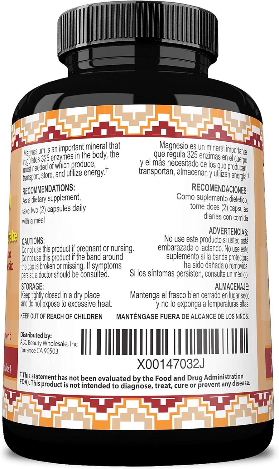 High Absorption Magnesium Chloride (Cloruro de Magnesio) Capsules - 1,400 per Serving - NaturalisimoLife