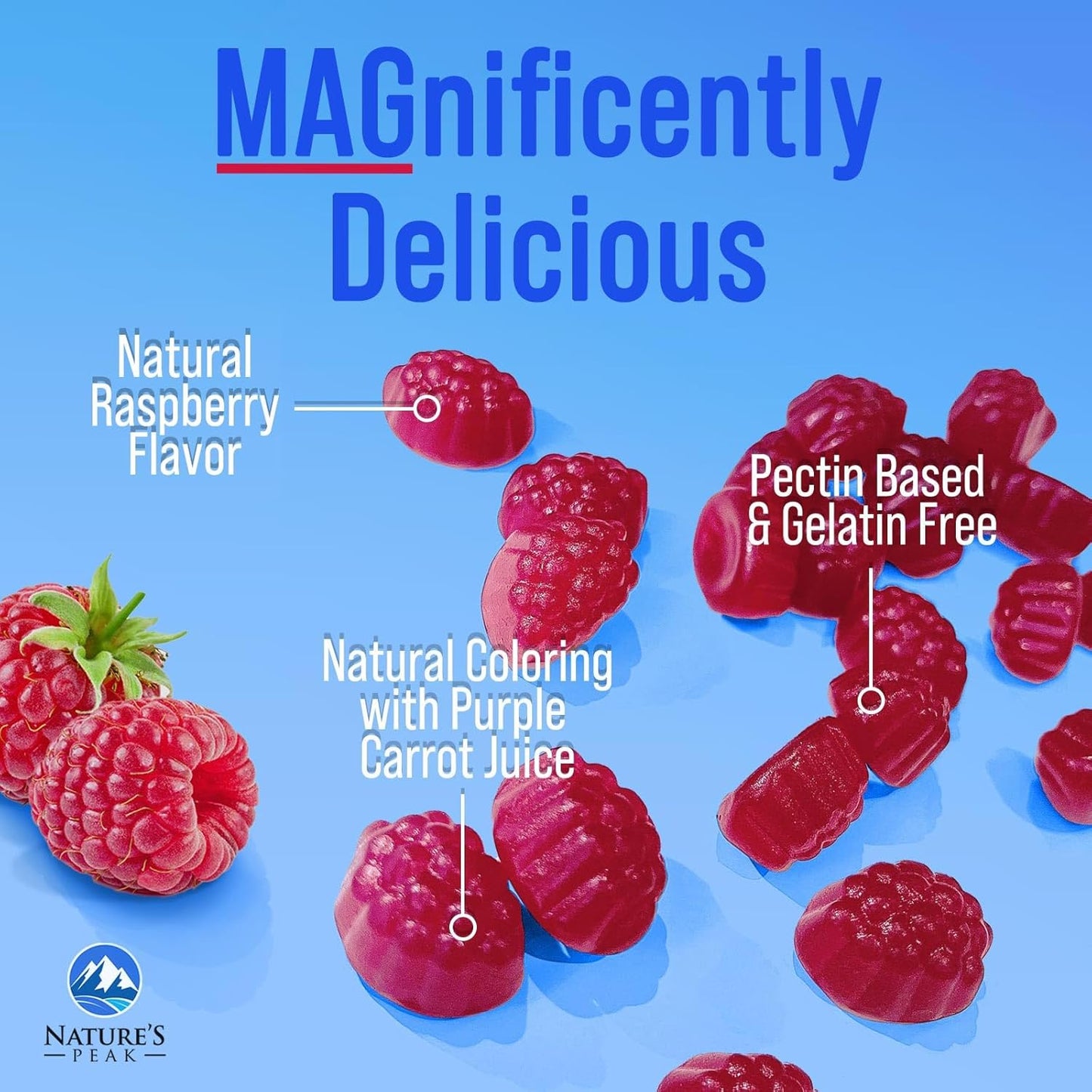 High Absorption Magnesium Citrate Gummies for Adults & Kids - Bone, Muscle, Heart Support - Vegan, Gluten Free - 120 Gummies