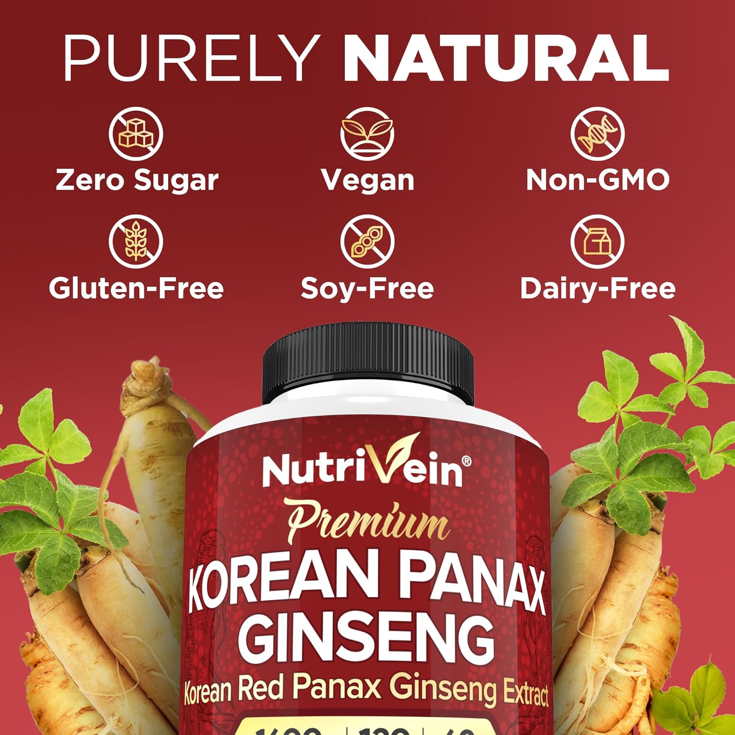 High-Absorption Magnesium L-Threonate & Panax Ginseng Supplement Bundle for Brain, Mood, & Vitality - Nutrivein Premium Pair