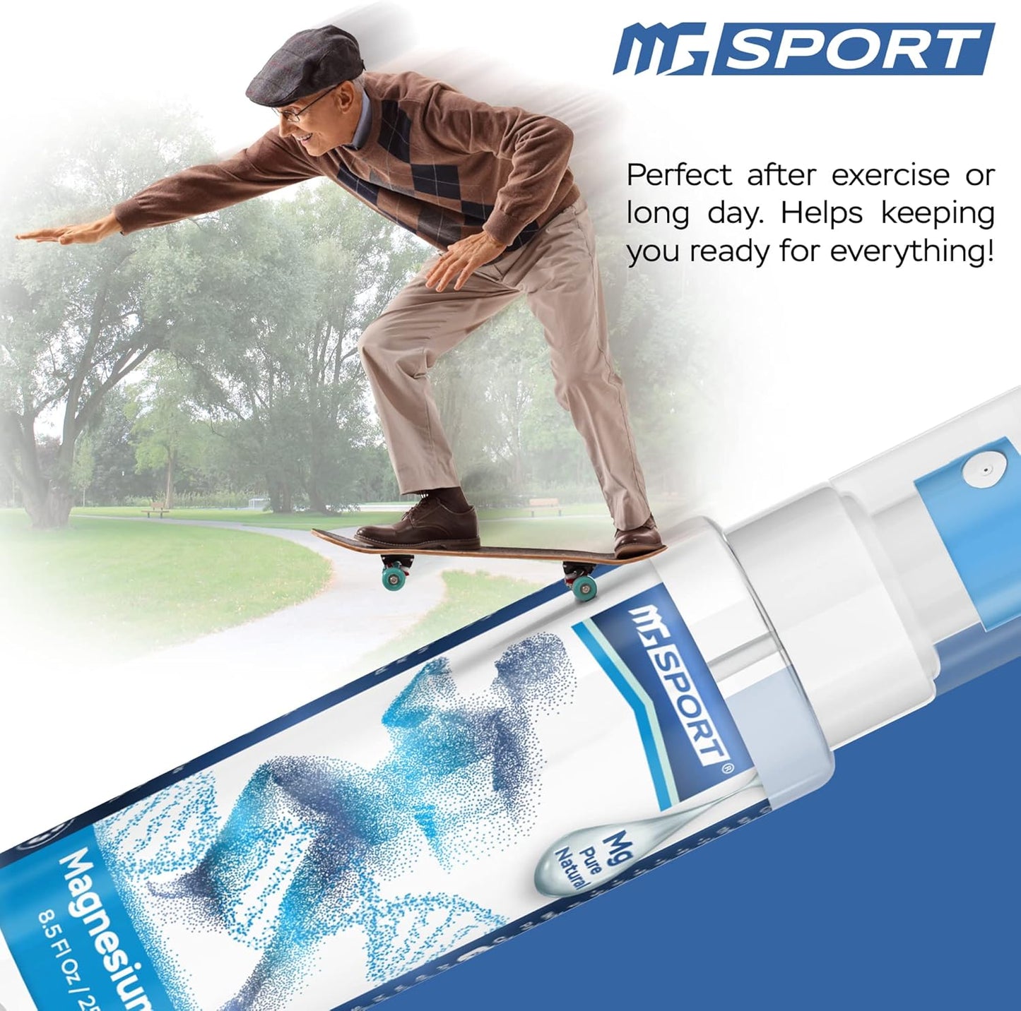 High Absorption Magnesium Supplement and Spray Combo for Leg Cramps, Sore Muscles, and Recovery