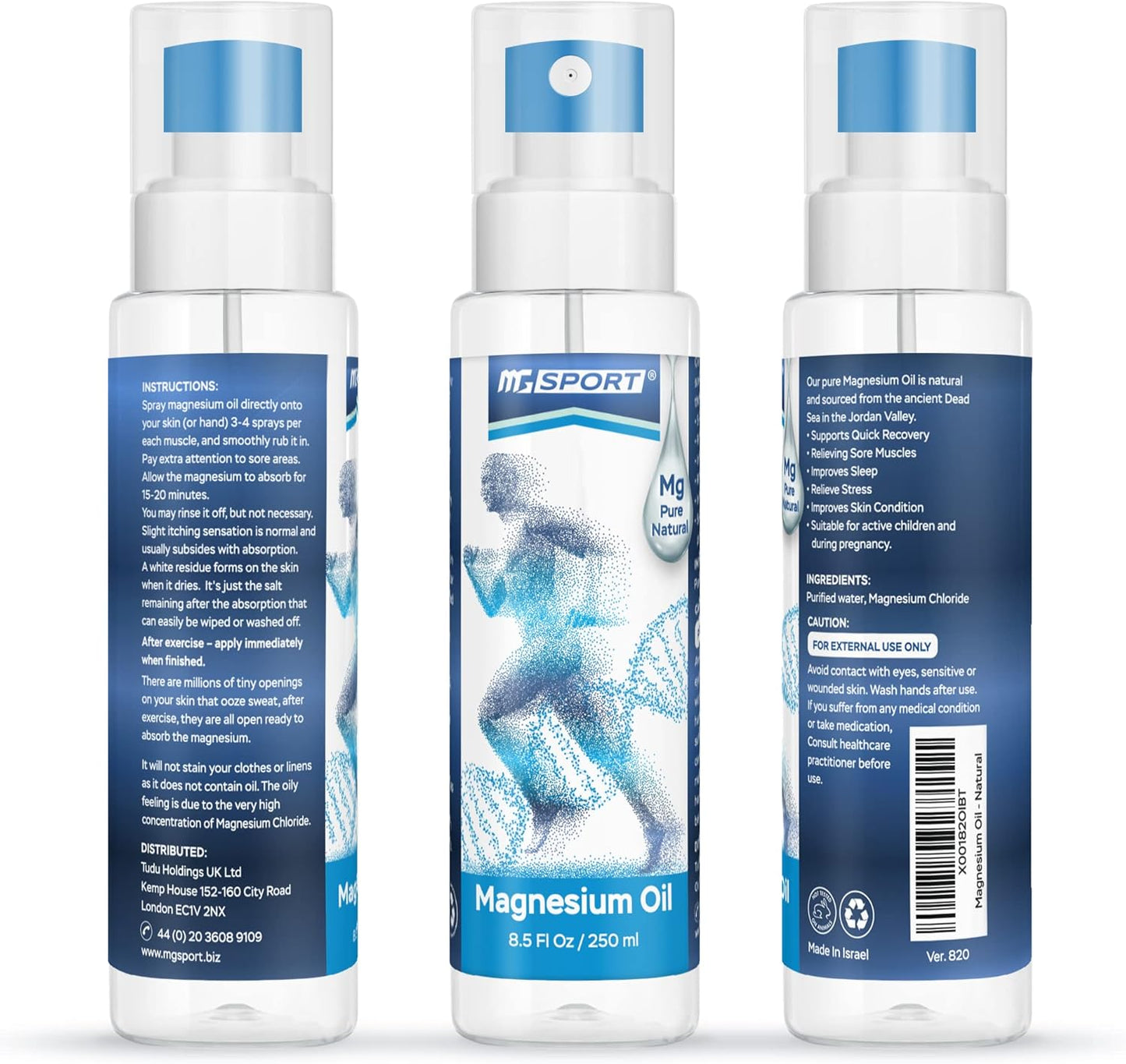 High Absorption Magnesium Supplement and Spray Combo for Leg Cramps, Sore Muscles, and Recovery