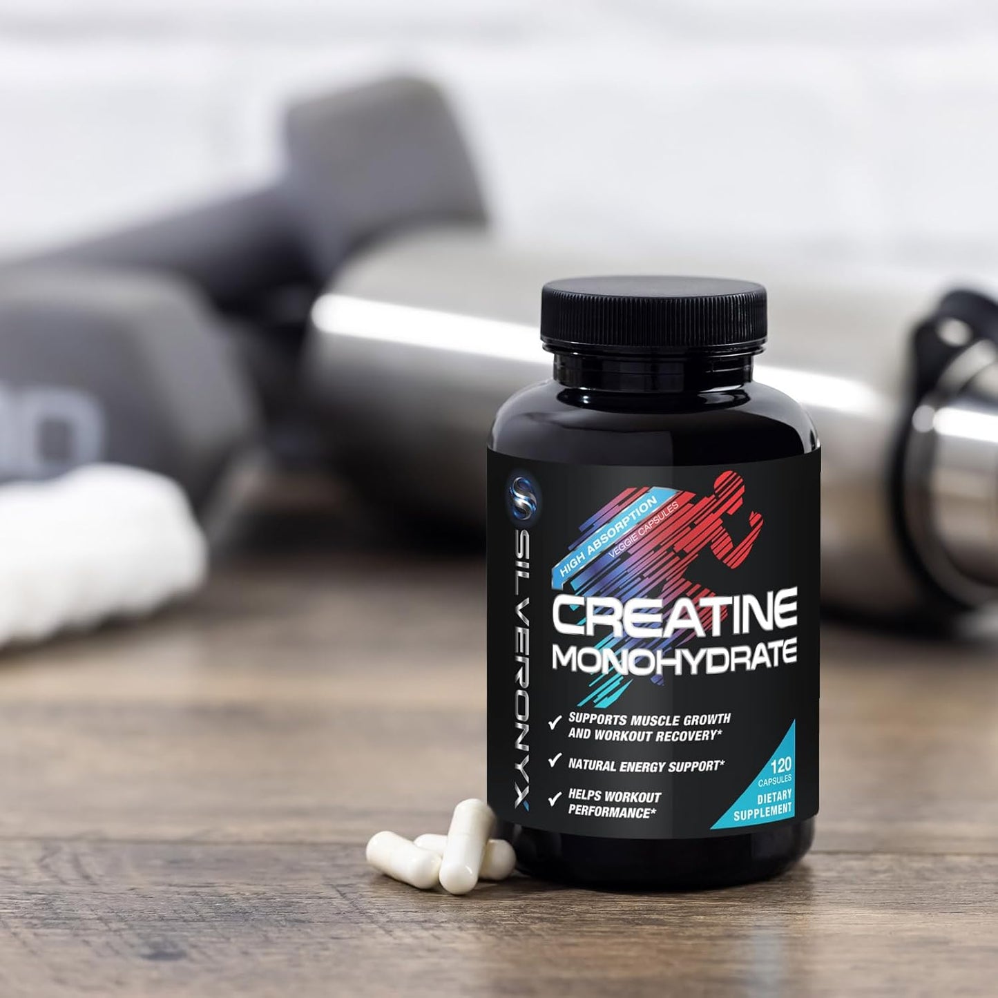 High Absorption Micronized Creatine Monohydrate Capsules 3000mg - Strength & Muscle Growth Supplement - Gluten Free - 120 Capsules