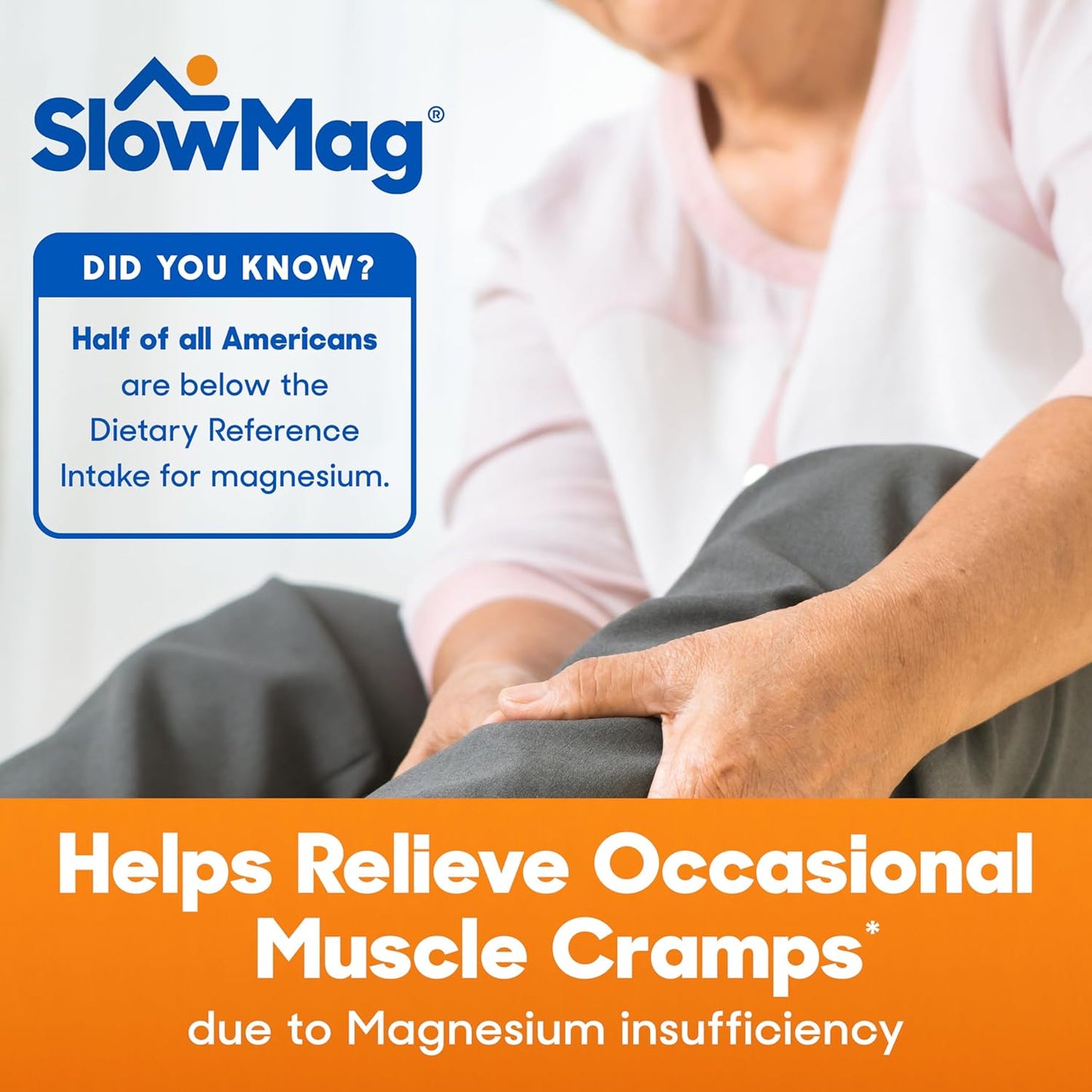 High Absorption SlowMag Muscle & Heart Magnesium Chloride with Calcium Supplement - 180 Count for Muscle Relaxation & Heart Health