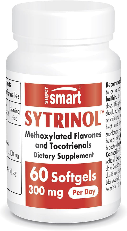 High Absorption Sytrinol Supplement with Citrus Bioflavonoids & Tocotrienols - 300mg Palm Fruit Extract Softgels (Gluten Free)