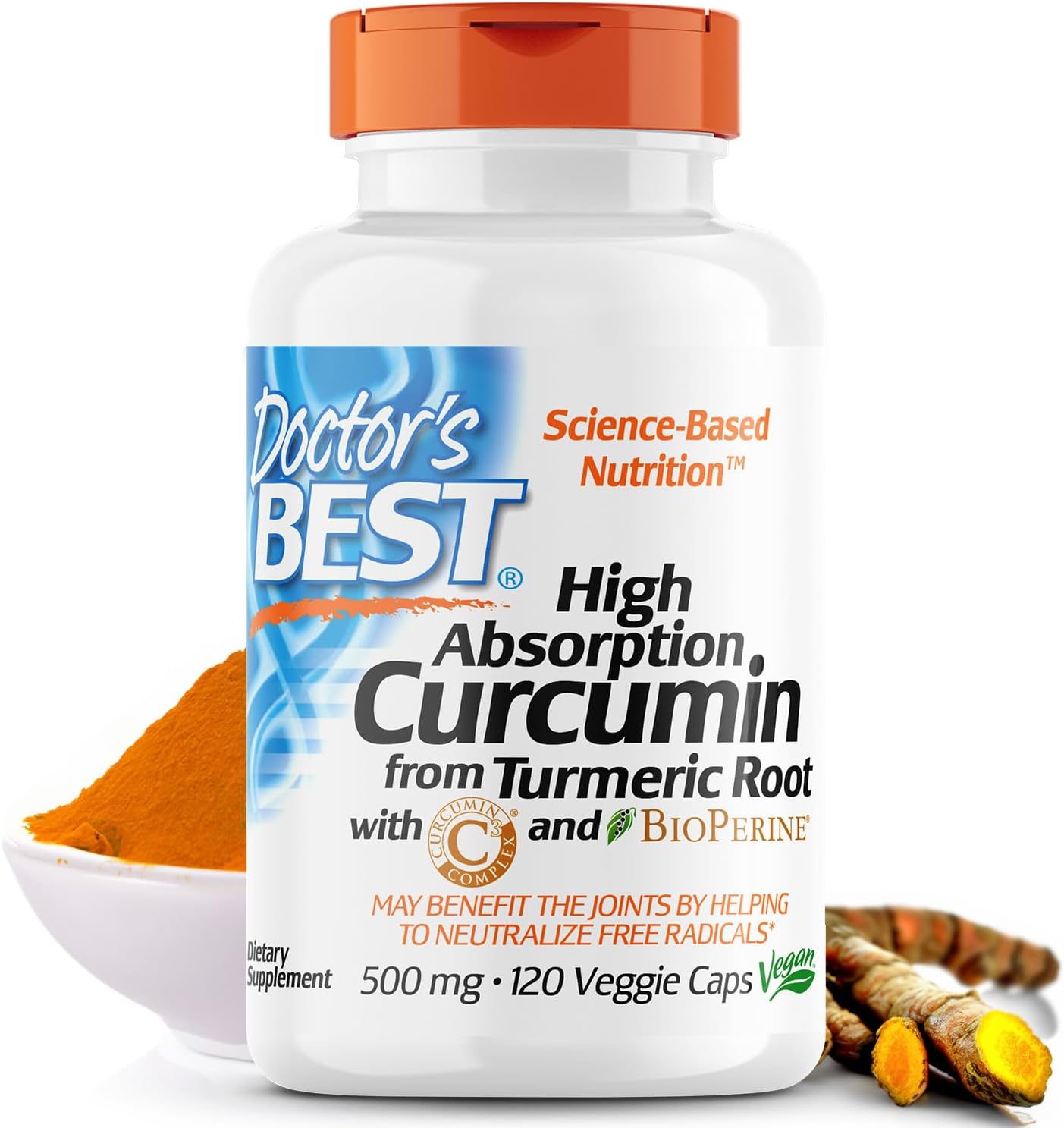 High Absorption Turmeric Curcumin with Magnesium Glycinate - Doctor's Best Formula for Maximum Benefits