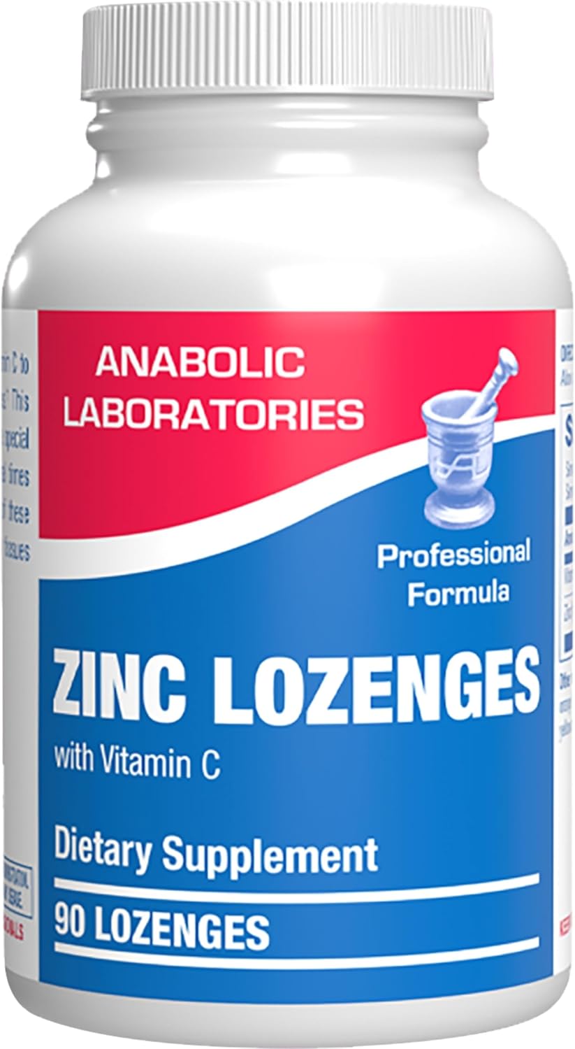 High Absorption Zinc and Vitamin C Lozenges for Daily Immune Support - Tasty Orange Flavored Supplement with 90 Count - Seasonal Wellness for Adults