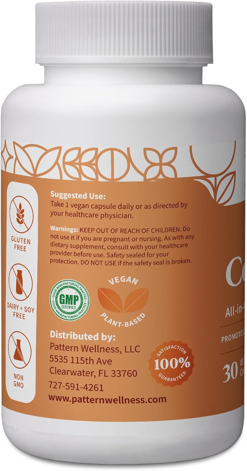High Absorption Zinc Complex Supplement with Vitamin C, Probiotics, and Plant-Based Ingredients - Immune Support - 30 Vegan Capsules - 3rd Party Lab Tested