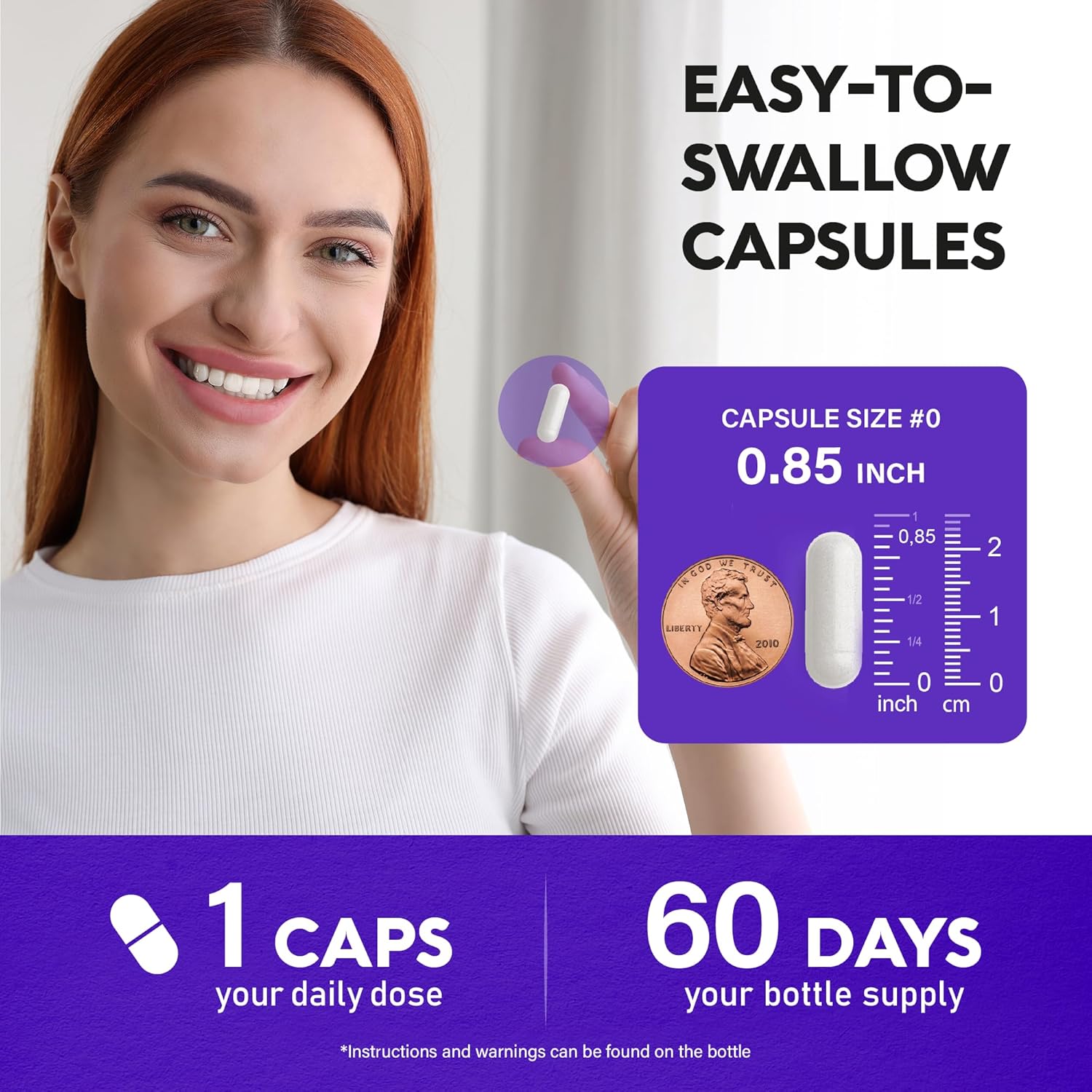 High Absorption Zinc Picolinate Supplement with Copper, Vitamin D3 & B12 for Immune Support & Skin Health - 60 Capsules