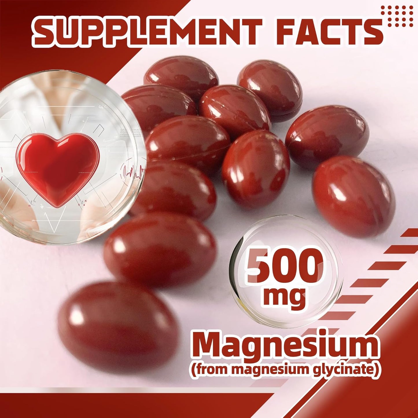 High Bioavailability Magnesium Glycinate Softgels for Sleep & Calm Support