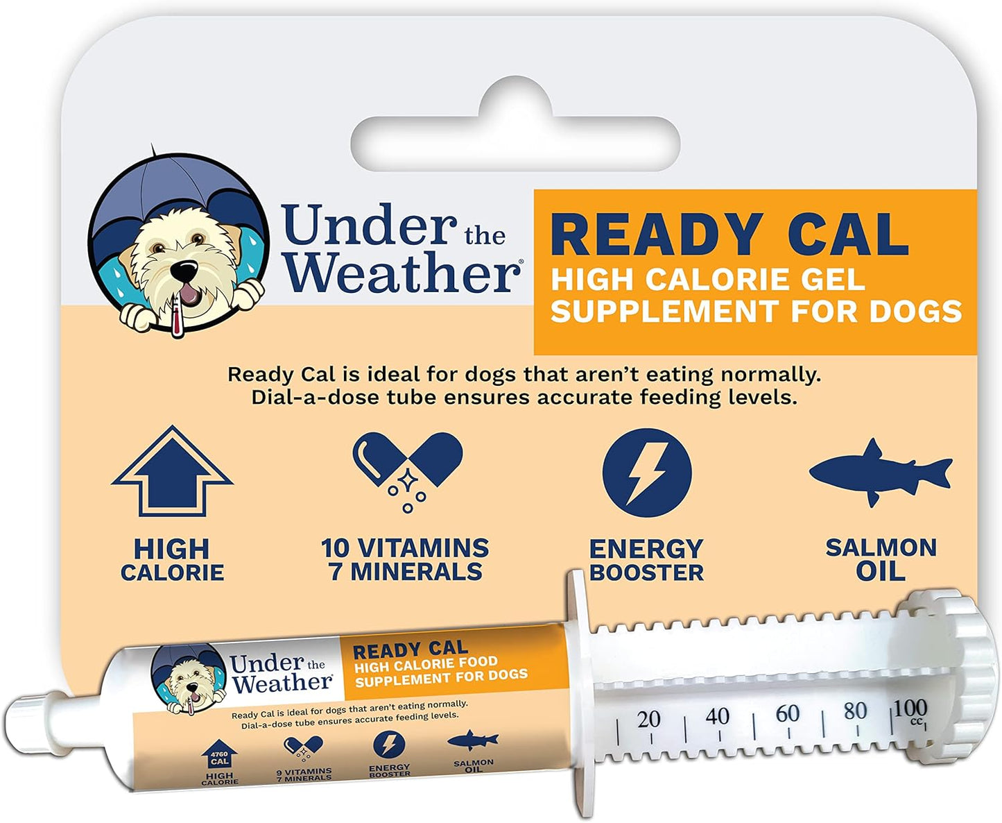High Calorie Supplement for Dogs | Under the Weather Pet Ready Cal 100cc | Weight Gainer with Vitamins, Minerals & Omega Fatty Acids