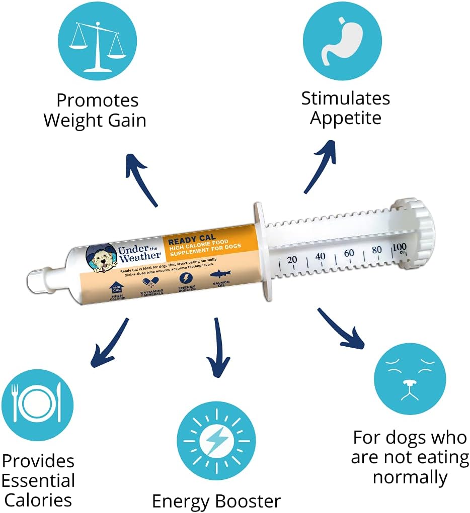 High Calorie Supplement for Dogs | Under the Weather Pet Ready Cal 100cc | Weight Gainer with Vitamins, Minerals & Omega Fatty Acids