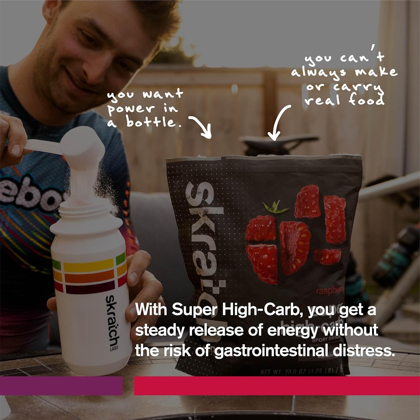 High-Carb Raspberry Endurance Energy Drink Powder with Electrolytes | Skratch Labs Hydration Mix | Non-GMO, Gluten-Free, Vegan, Kosher | 840g