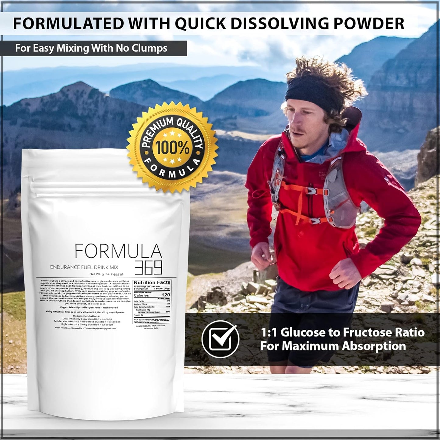 High Carbohydrate Sports Fuel for Endurance Athletes - Bulk 5lb Bag, 73 Servings, 30g Carbs per Scoop