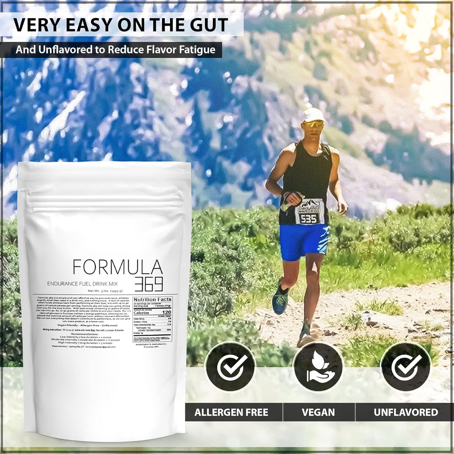 High Carbohydrate Sports Fuel for Endurance Athletes - Bulk 5lb Bag, 73 Servings, 30g Carbs per Scoop