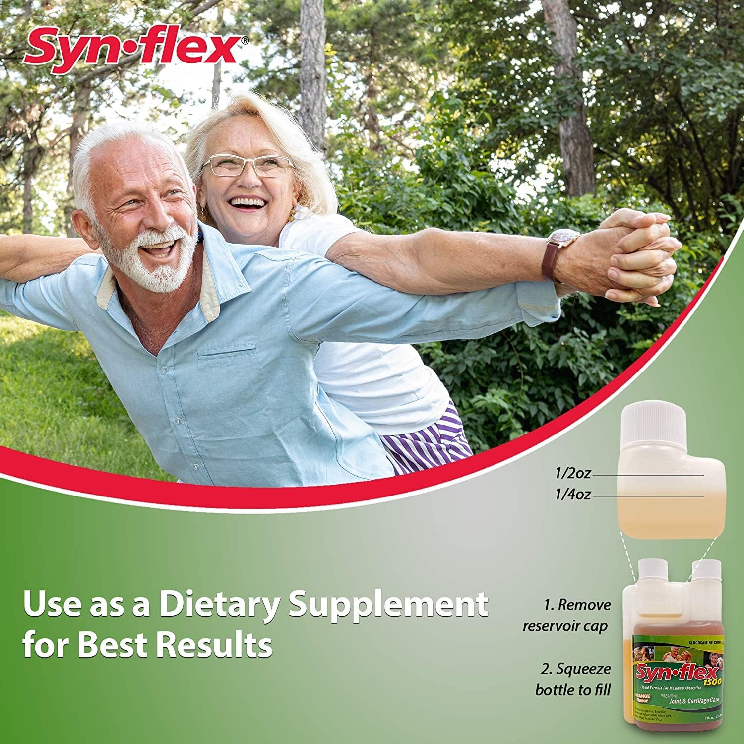 High Concentration 1500mg Liquid Glucosamine & Chondroitin with Orange Flavor - Supports Joint & Cartilage Health - Fast-Absorbing Formula with White Willow Bark, Manganese, and Boswellin - 32 Day Supply