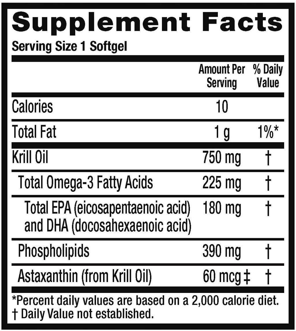 High Concentration Schiff MegaRed Krill Oil 750mg Softgels - 80 Count