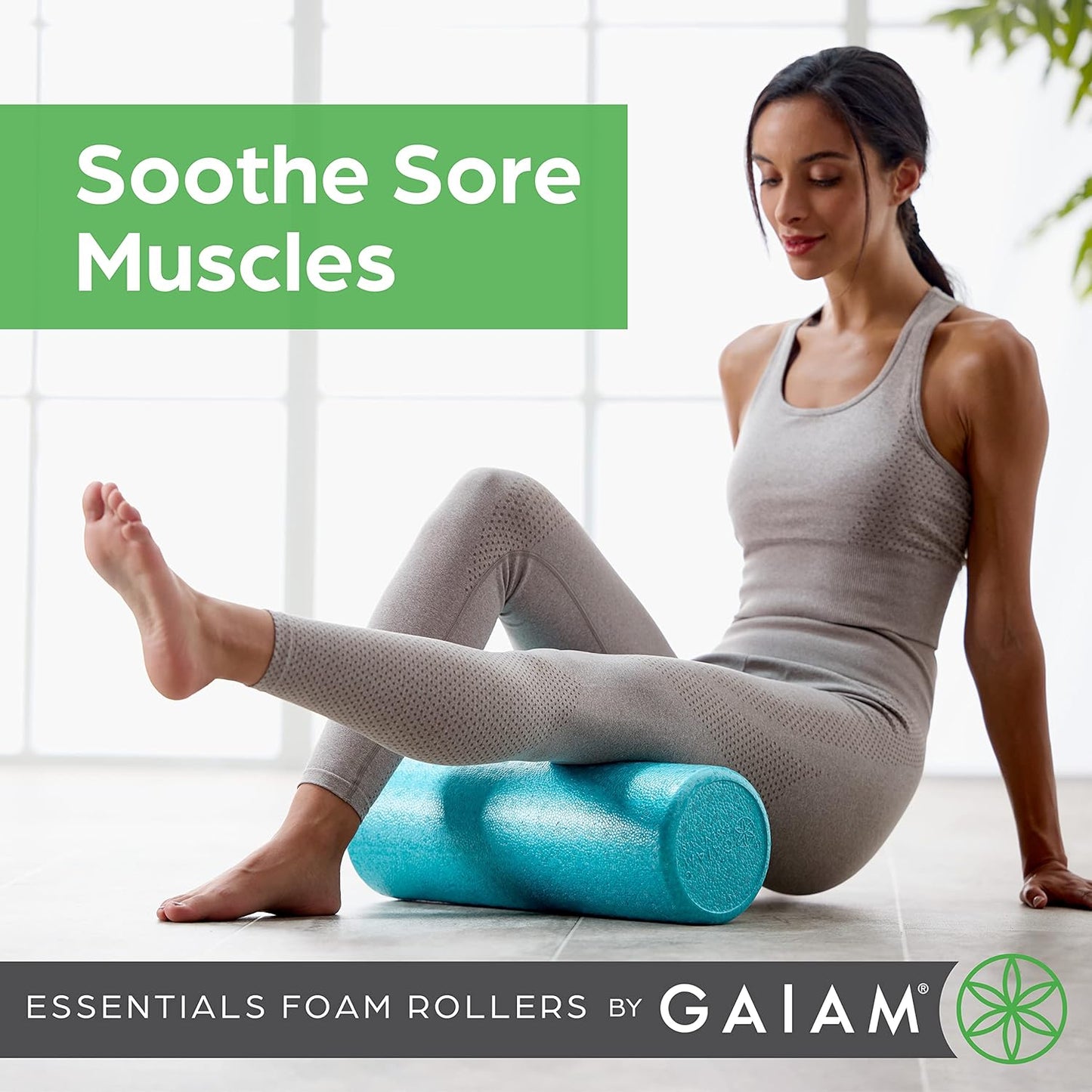 High Density Firm Foam Roller for Back Pain & Muscle Relief - Gaiam Essentials
