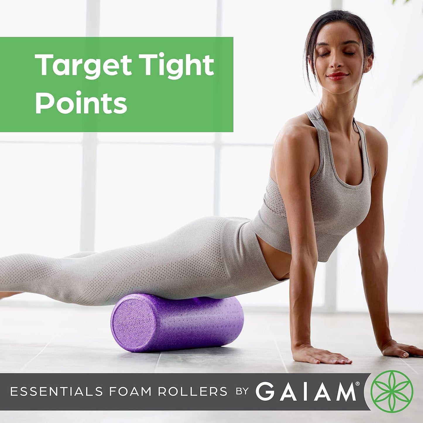 High Density Firm Foam Roller for Back Pain & Muscle Relief - Gaiam Essentials