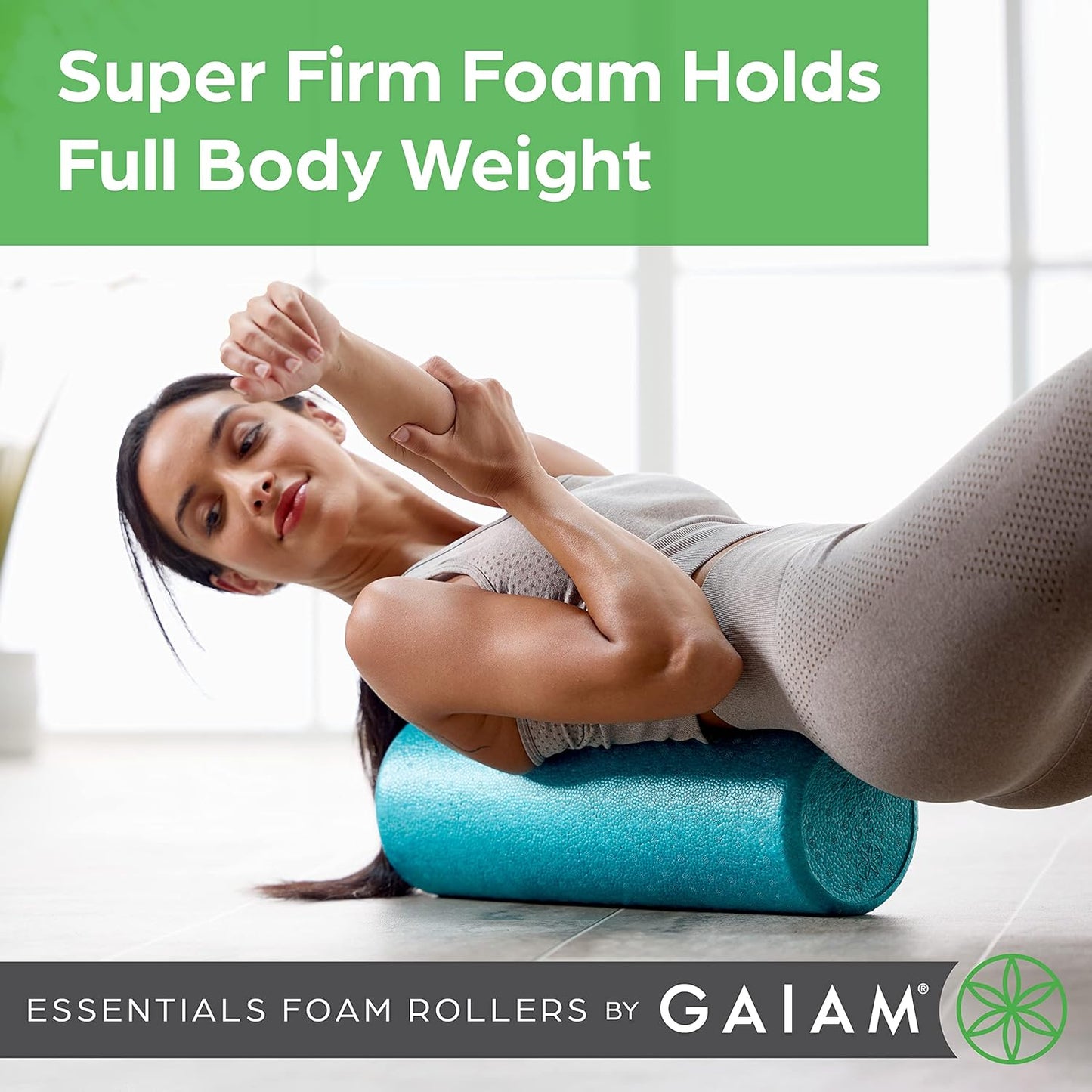 High Density Firm Foam Roller for Back Pain & Muscle Relief - Gaiam Essentials