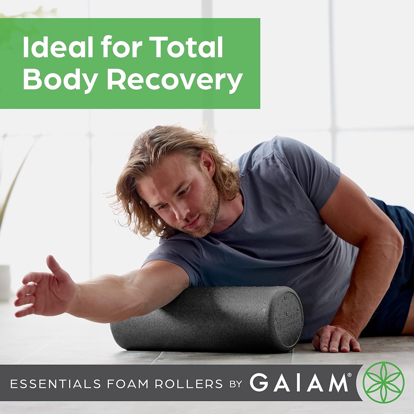 High Density Firm Foam Roller for Back Pain & Muscle Relief - Gaiam Essentials