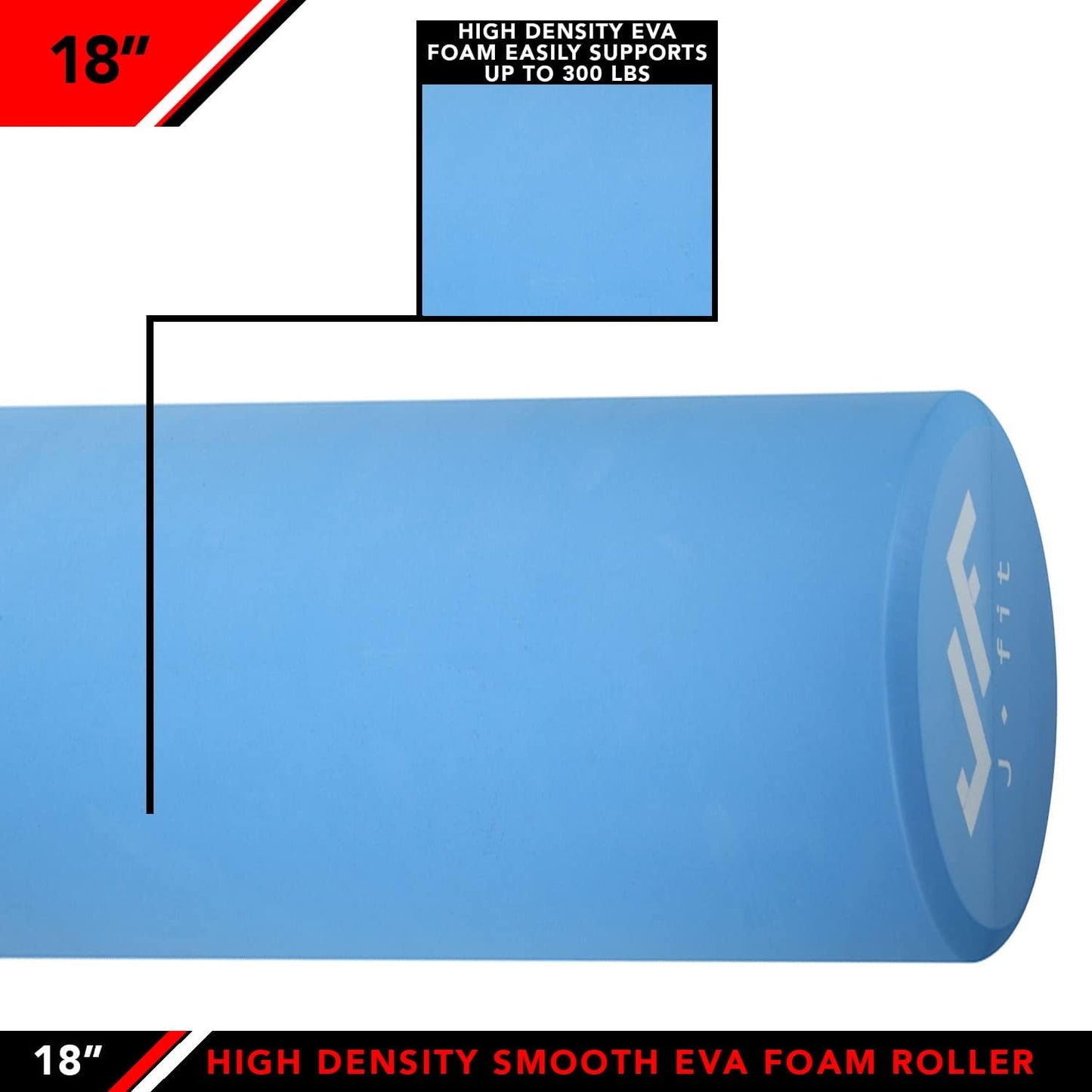 High Density Smooth EVA Foam Roller for Exercise, Massage, and Muscle Recovery - Made in Taiwan with Multiple Size Options