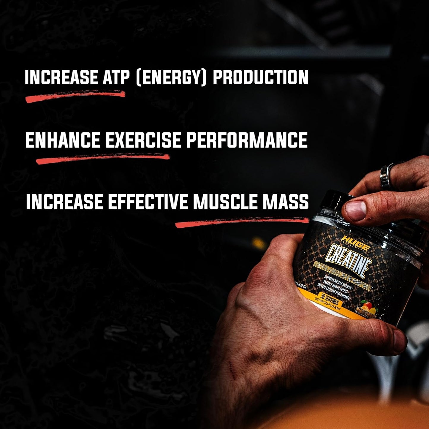 High-Dose Creatine Monohydrate Powder for Muscle Growth and Performance, 5000mg Pure Creatine, 30 Servings