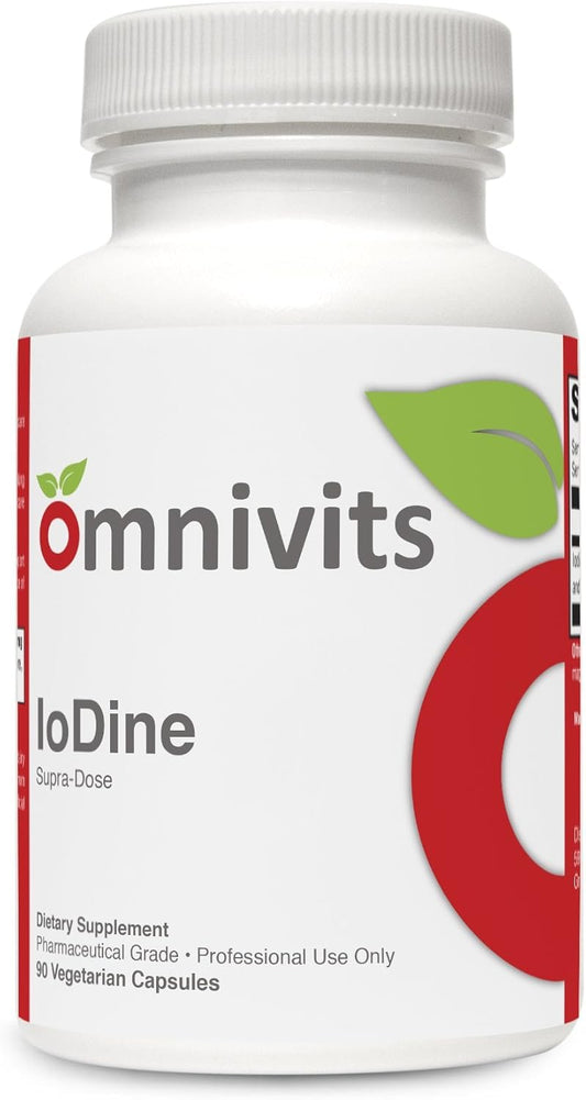 High-Dose Omnivits Iodine Supplement with 12,500 mcg Complex - Potassium Iodide & Molecular Iodine - 90 Capsules
