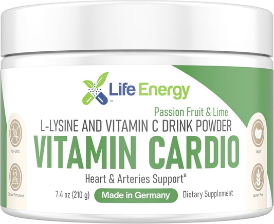 High-Dose Vitamin C & Lysine Drink Powder for Heart & Arteries Support - Life Energy Vitamin Cardio