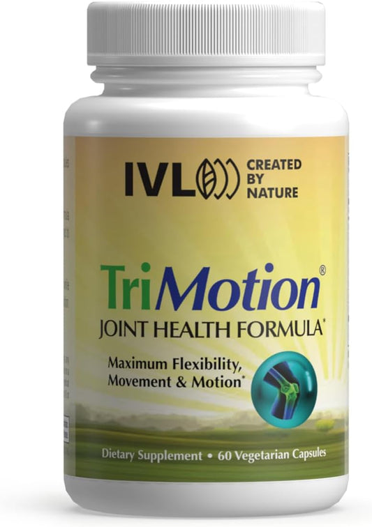 High-Efficacy IVL TriMotion Joint Health Formula for Active Adults - Promotes Optimal Mobility & Flexibility, Premium Relief for Joint Discomfort & Stiffness - 60 Capsules