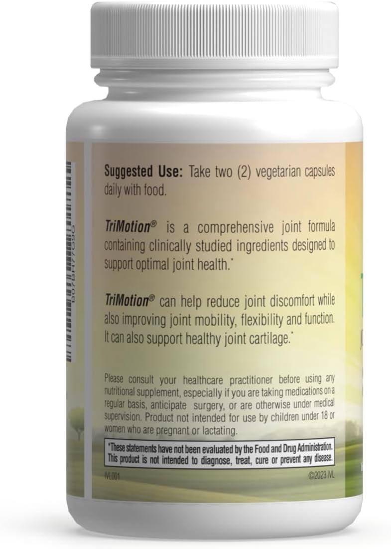 High-Efficacy IVL TriMotion Joint Health Formula for Active Adults - Promotes Optimal Mobility & Flexibility, Premium Relief for Joint Discomfort & Stiffness - 60 Capsules
